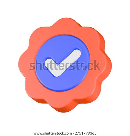 checkmark icon 3d rendering, approve, agree symbol