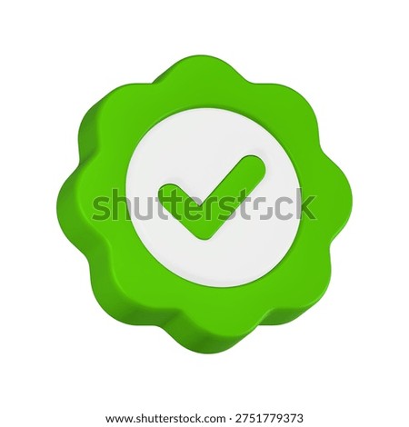 checkmark icon 3d rendering, approve, agree symbol