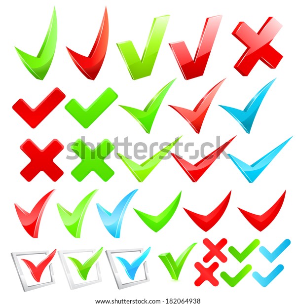 Checkmark Set Raster Copy Stock Illustration 182064938 | Shutterstock