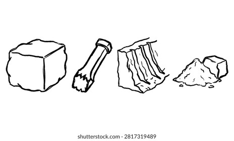 Cheese block scraper sliced