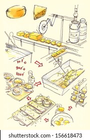 Cheese Factory Illustration 