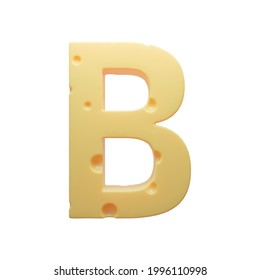 Cheese Font Cheese Food Letter B Stock Illustration 1996110998