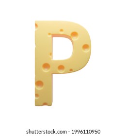 Cheese Font Cheese Food Letter P Stock Illustration 1996110950 