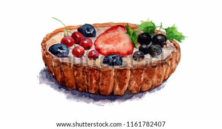 Similar – Image, Stock Photo cheesecake made of cottage cheese and strawberries