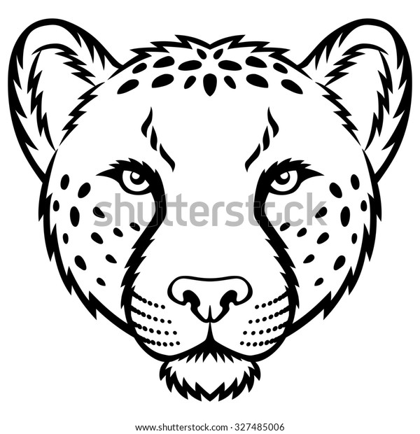 Cheetah Head Logo This Illustration Ideal Stock Illustration 327485006