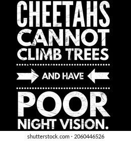 Cheetahs Cannot Climb Trees And Have Poor Night Vision. Animals Quotes.