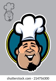 Chef Face Caricature Cartoon Illustration Stock Illustration 214756300