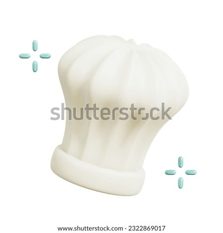 chef hat kitchen 3d icon