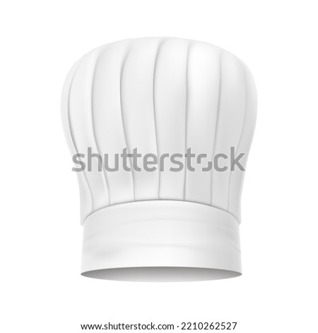 Chef hat with realistic shadow isolated on transporent background. Cook cap tall baker toque headdress for kitchen staff. Foto stock © 