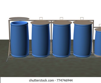 Chemical Containers 3d Rendering Stock Illustration 774746947 ...