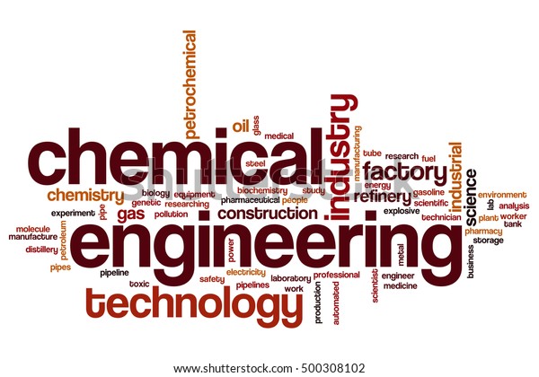 Chemical Engineering Word Cloud Concept Words Stock Illustration 500308102