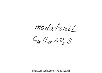 The Chemical Formula Modafinil.