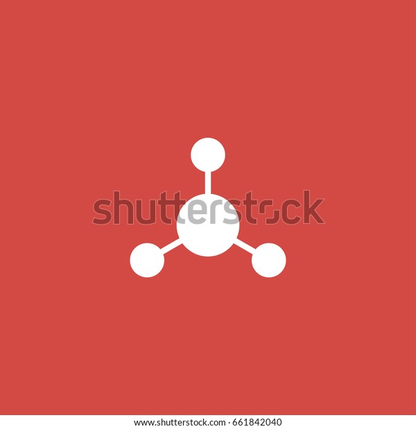 chemical icon. sign\
design. red\
background