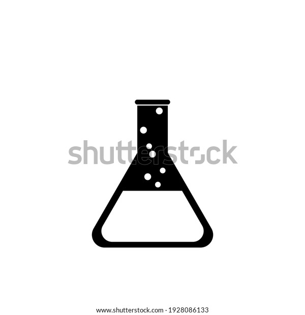 Chemical line icon,\
laboratory glass\
sign