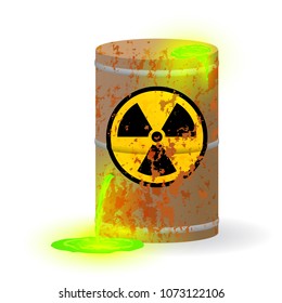 Chemical Radioactive Waste Rusty Barrel Toxic Stock Vector (Royalty ...