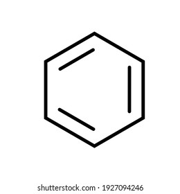 the chemical structure of benzene icon logo template