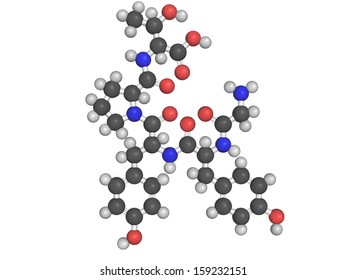 Chemical Structure Of Gluten Exorphin A5 Molecule, A Wheat Gluten Digestion Fragment That Has Morphine Like (opioid) Properties.