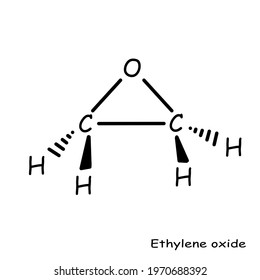 Chemical Structure Icon Template Ethylene Oxide Stock Illustration ...