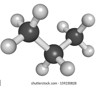 Chemical Structure Of Propane, Used As A Fuel For Engines, Oxy-gas Torches, Barbecues, Portable Stoves, And Residential Central Heating