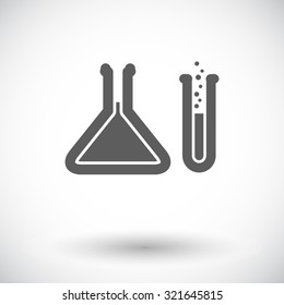 Chemisty. Single flat icon on white background.  illustration.