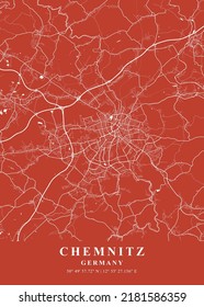 Chemnitz - Germany Mojave Plane Map