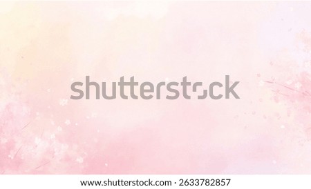 Cherry Blossom Background Light Pink Watercolor Spring Theme