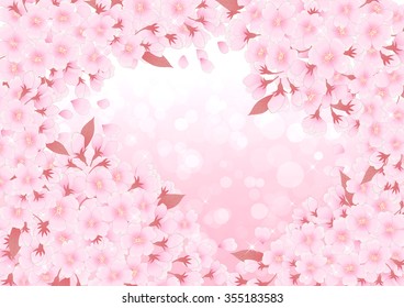 Cherry Blossom Frame Background Stock Illustration 355183583 | Shutterstock