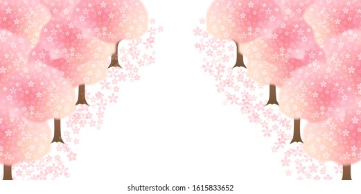 桜並木 イラスト のイラスト素材 画像 ベクター画像 Shutterstock
