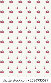 Cherry on white background Digital Paper