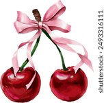 cherry red dessert sweet berry decoration