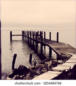 Chesapeake Bay Fishing Pier, Illustration