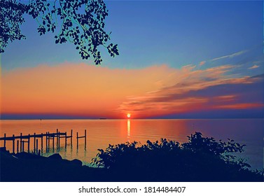 Chesapeake Bay Sunrise, Southern Maryland