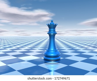 Chess Abstract Background With Queen.