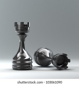 Chess Black Castle High Resolution 3d