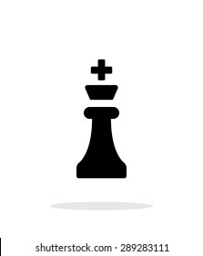 Chess King Simple Icon On White Background.