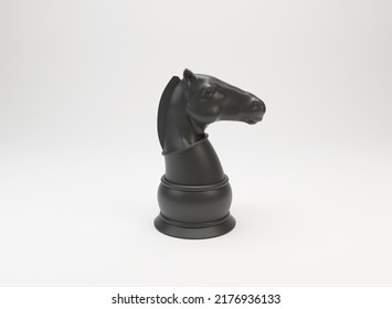 Chess Knight Piece 3D Illustration