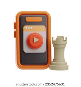 chess object video tutorial illustration 3d