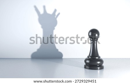 Chess pawn 3d queen shadow