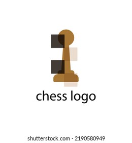 Chess Pawn Logo For Design On White Background