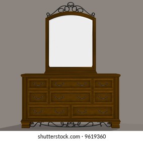 A chest of drawers