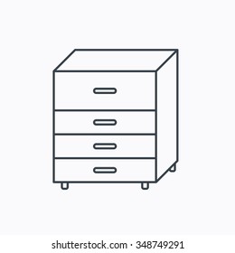 Chest Drawers Icon Interior Commode Sign Stock Illustration 348749291 ...