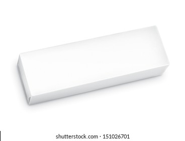 Chewing Gum Package On A White Background With Reflections And Soldering, Whote Color 