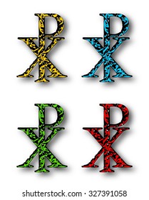 Chi Rho Christian Symbol Set Drop Stock Illustration 327391058 ...