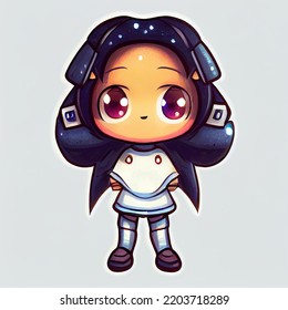 Chibi Girl Kawaii Avatar Portrait