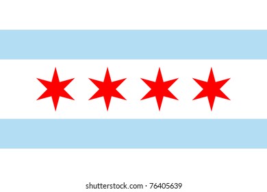 Chicago City Flag, State Of Louisiana, U.S.A.