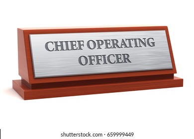 Chief Operating Officer Job Title. 3d Illustration