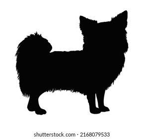 Chihuahua Drawing. Isolated Silhouette Illustration With Dog.