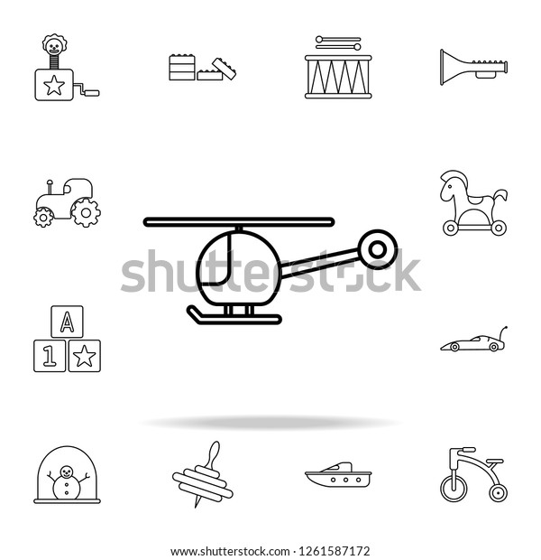 child helicopter line icon. toys icons universal\
set for web and\
mobile