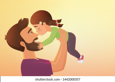 Padre E Hija Beso Ilustraciones Imagenes Y Vectores De Stock Shutterstock