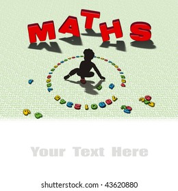 Child organizing numbers